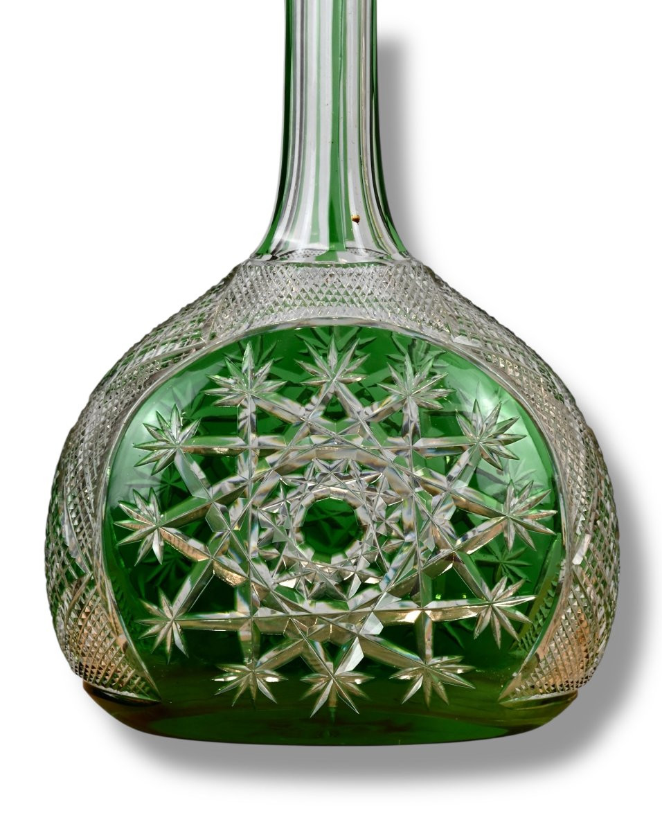 Bouteille en Cristal de Bohême avec Finitions en Argent - Italie, années 30-photo-2